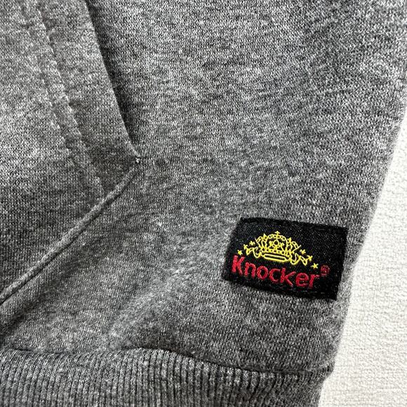 Knocker Activewear Men's Vest Size 2XL Gray Fleece Sweatshirt Sleeveless Jacket - Picture 4 of 7